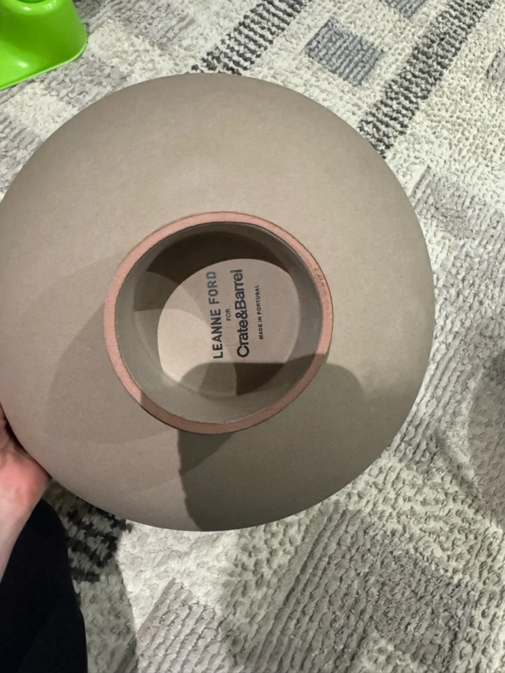 Leanne Ford for Crate & Barrel Clay Footed Bowl Decorative Centerpiece CB2